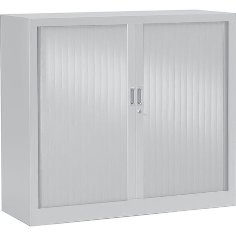 Armoire basse à rideaux monoblocs Généric 100 x 120 cm gris (1/5)
