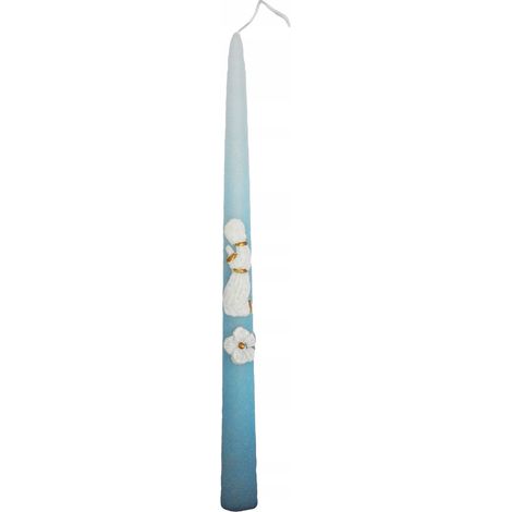 Bougie Emilia Première Communion Bleu Appliqué, 1 pièce.