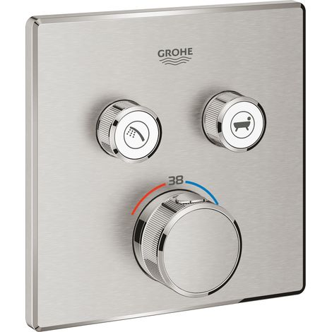 GROHE Grohtherm SmartControl Façade avec mitigeur thermostatique encastré 2 sorties 29124DC0 (1/6)