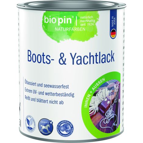 Biopin Naturfarben Bootslack 375 ml farblos glänzend Holzschutzmittel