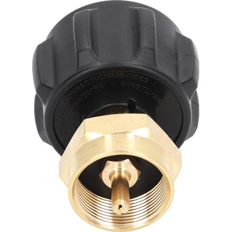 Adaptateur de remplissage QCC1 en laiton pour recharge bouteille gaz 1lb depuis bonbonne, raccord vanne type 1 camping barbecue (1/5)