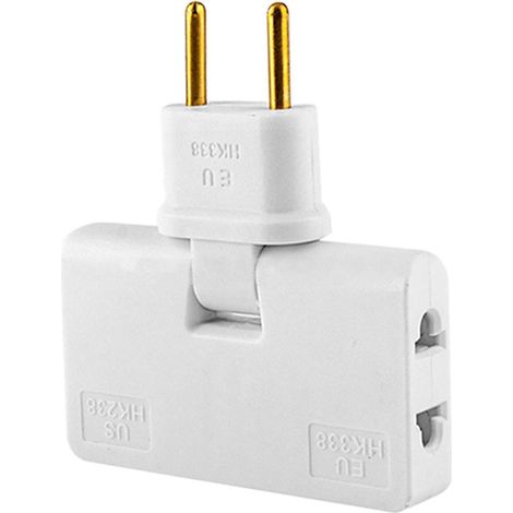 Adaptador enchufe Plano de Toma de Pared Blanco 10 A