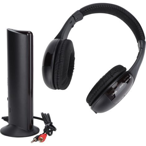 Casque Audio Sans Fil 5 en 1 HiFi avec Radio FM et Contrôle pour PC TV, Basses Profondes (1/5)
