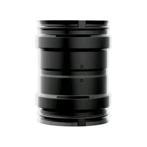 Adaptateur femelle/femelle pour poêles à granulés – Émail 0,7 mm – Finition noire – Hauteur 130 mm – Joint viton pour étanchéité – Isotip Joncoux (1/2)