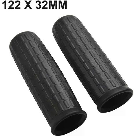 2 x Schubkarrengriffe 30/32 mm Universalgriffe für Schubkarren, runde Rohre, schwarze Ersatzgriffe, Kunststoff-Trolleygriff (1/4)