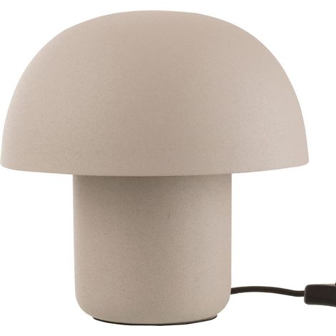 Lampe à Poser en Métal "Merle" 20cm Grège (1/5)