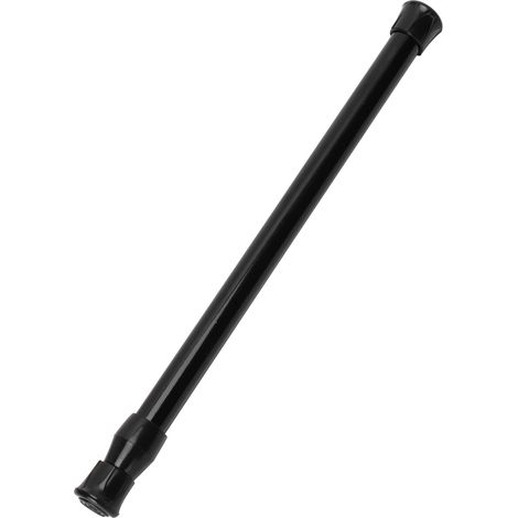 Barre à rideau télescopique à tension ressort pour cuisine salle de bain penderie ustensiles en acier haute teneur en carbone noir 25-40cm (1/5)