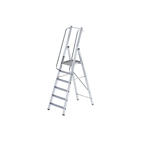 Escalera de tijera de peldaños planos de aluminio  ascenso por
