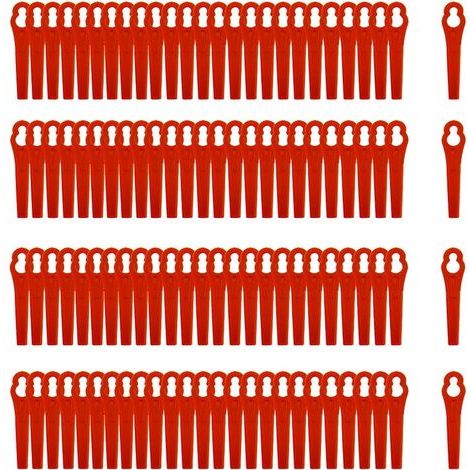 Lame Coupe Bordure Tondeuse à Gazon, Lames en Plastique de Rechange ,Tondeuse à Gazon en Plastique Lames pour Jardin et Pelouse (120 Pcs) (1/5)