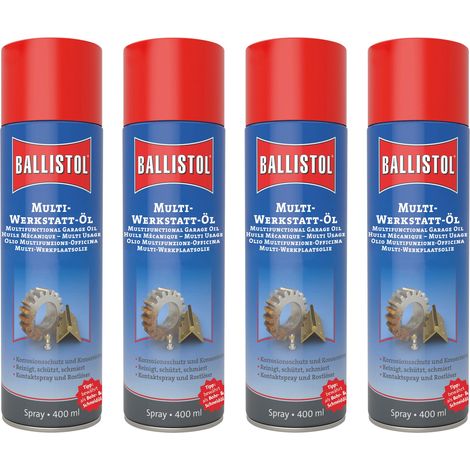 Spray BALLISTOL Huile multi-atelier, 400 ml, 4 unités