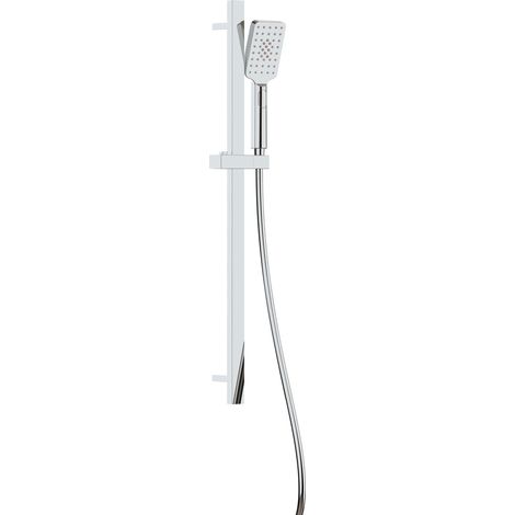 Set doccia con barra di scorrimento e doccetta 3 funzioni finitura cromo - Montain