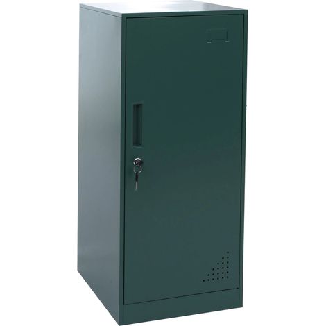 Armoire vestiaire métallique avec tringle et étagère amovible 90x38x45 cm acier vert 040008961 (1/5)