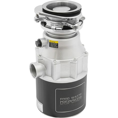 560 W EM200 Küchenabfallzerkleinerer, Turbolader-Modell, Silber + Schwarz, 15,8 x 32,8 cm, Geeignet für Küchenspülenöffnungen: 90 mm