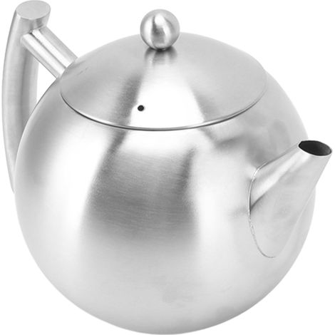 Théière Portative avec Filtre Intégré, Bouilloire à Café en Acier Inoxydable Forme Sphérique pour Infusion Maison 1,5L (1/5)