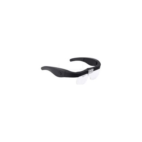 Vergrößerungsbrille mit 2 LEDs, Vergrößerungsstirnband mit 4 austauschbaren Linsen zum Lesen, Schmuckherstellen, Nähen und Basteln (1,5- bis 5-fache Vergrößerung)