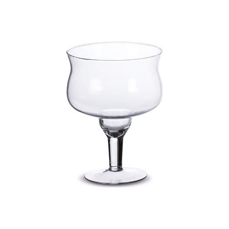 Vaso Centrotavola in Vetro Sharin con Piede 19,5 x 26,5 cm (1/2)