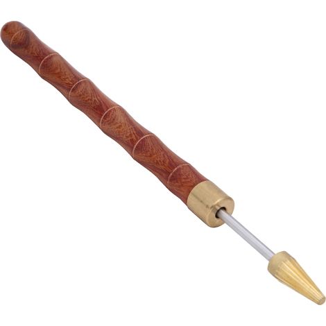 Stylo à huile avec manche en bois de santal rouge et pointe en laiton, à double roulement, outil de maroquinerie pour le bricolage (1/5)