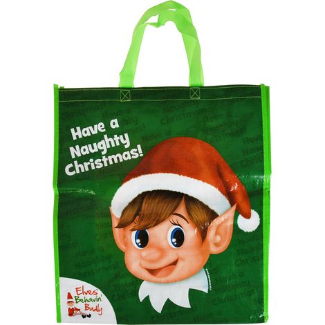 Christmas Tote Handbag Ladies Shoulder Shopping Women Xmas Elf Reusable Large (1/3)