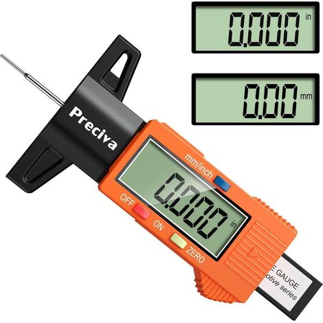 Reifen Profiltiefenmesser Digital 0-25mm mit LCD Display und Nullstellung (1/5)