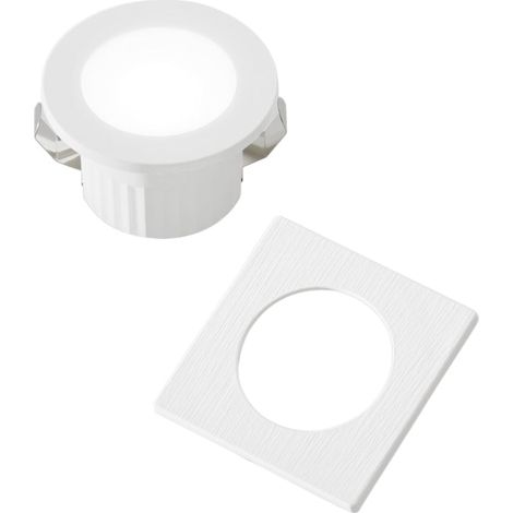 Faretto Led 3w Incasso Soffitto DAMA Bianco Doppia Ghiera Rotondo Quadrato Luce Naturale 4000k 220v (1/2)