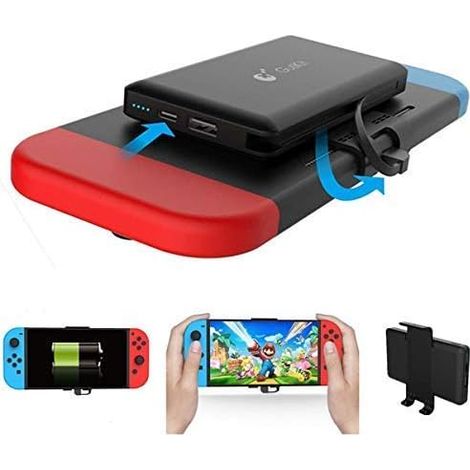 10000mAh Chargeur Portable Power Bank Étui de Chargeur de Batterie étendu Rechargeable Pack de Batterie de Secours de Voyage Compact pour Console (1/5)