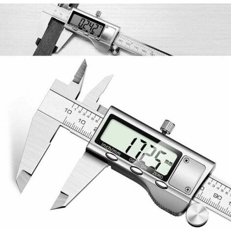 Pied à Coulisse Digital - Professionnel Numérique Caliper Pied à Coulisse de 150mm Mesure précise et rapide, lecture facile en Acier inoxydable Outil Micromètre Vernier avec Ecran d'affichage LCD (1/4)