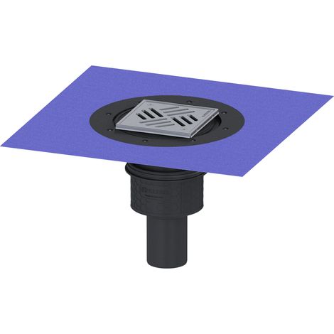 KESSEL-Scarico a pavimento/soffitto Practicus - DN 70, vert., Variofix, griglia a fessura, 45270.51