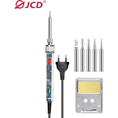 (100W 220V) Fer à souder à température réglable avec affichage numérique LCD et interrupteur  outil de soudage et de réparation. (1/5)