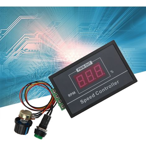 Contrôleur de vitesse pour moteur CC micro PWM QA-26S, 6 V, 12 V, 24 V, 48 V, à vitesse variable, avec interrupteur et boîtier de présentation. (1/5)