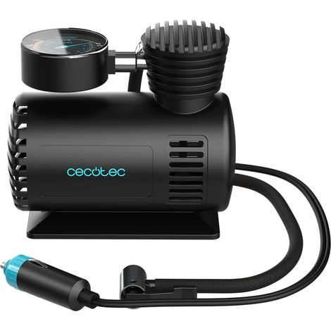 Cecotec Pompa ad Aria Elettrica - Pompa Portatile CecoRaptor Perfect Pump. 12V, Corrente massima 10A, Pressione Massima 250PSI, Diametro del Cilindro 16mm, Cavo 2.8m con Accendisigari, Tubo dell'Aria (1/5)