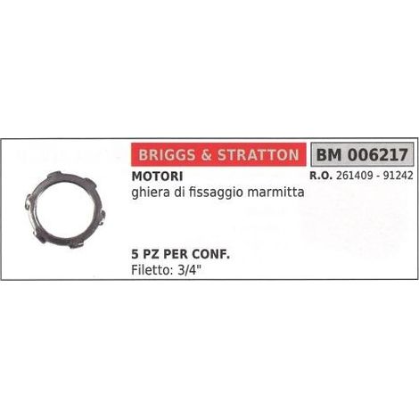 Befestigungsring für B&S-Schalldämpfer B&S-Rasenmäher 006217