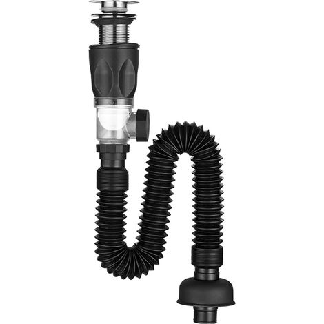 Siphon de lavabo avec raccord de vidage, Siphon de lavabo, Gain de Place, évier de Cuisine (1/5)