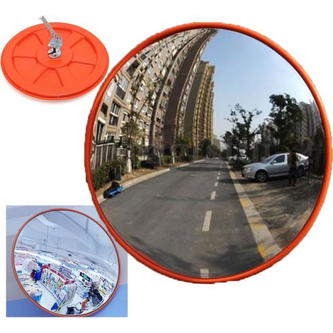 Rétroviseur convexe trafic entrée sécurité miroir incurvé grand angle 30CM