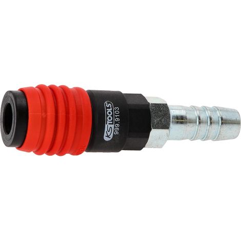 KS TOOLS 999.9103 RACCORD DE SÉCURITÉ UNIVERSEL 3 EN 1 POUR AIR COMPRIMÉ 14,5 MM AVEC EMBOUT DE TUYAU (1/4)