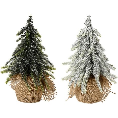 Mini sapin avec pot en jute Ø12x20cm EVERLANDS (1/2)