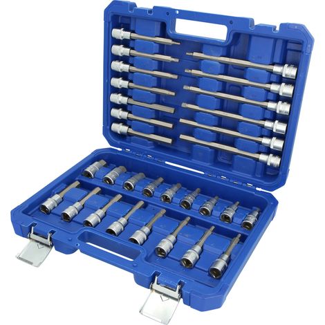 BRILLIANT TOOLS 1/2" juego de vasos con puntas 30 piezas perfil hexagonal interior - BT022030 (1/5)