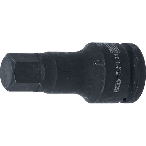 BGS 6185-H24 Kraft-Bit-Einsatz, Länge 100 mm, Antr ieb Innenvierkant 20 mm (3/4"), Innensechskant 24 (1/3)