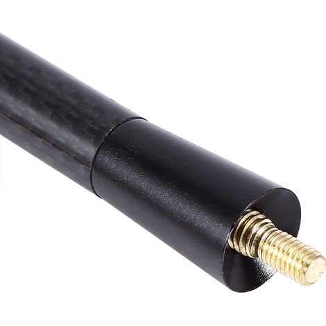 Kurze schwarze Autoantenne aus Kohlefaser, 80 mm/120 mm Aluminiumschrauben, universelles Autozubehörset (1/5)