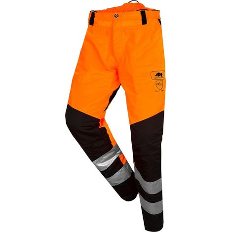Pantalon anticoupure haute visibilité BasePro - Orange fluo/Noir-1RQ1A2PAP183RXL - SIP Protection