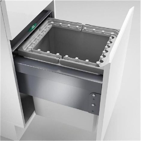 Naber Cox® Base 460 R/450-1, Abfallsammler für Frontauszüge, hellgrau, H 460 (1/2)