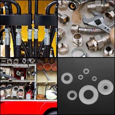Pack de 500 rondelles plates en nylon – 8 tailles M2 à M10 – Isolation thermique et résistance à la corrosion – Boîte de rangement incluse (1/3)