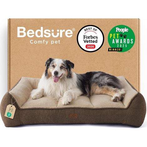 Extra Épais Panier Chien XL Grand 106x76cm, Brun (1/5)