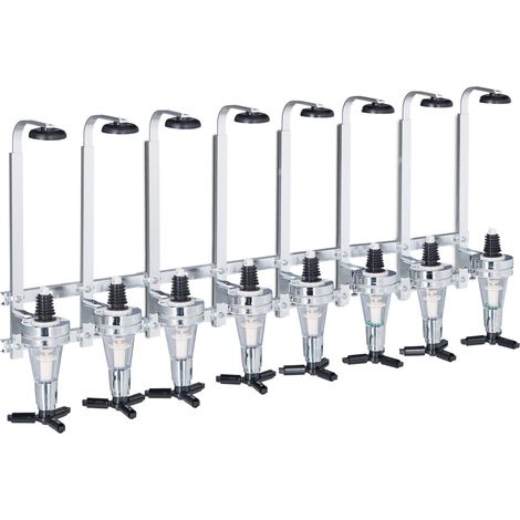 Dosatore da parete per 8 bottiglie da bar professionale 30 x 20 x 15 cm in metallo nero 130004921