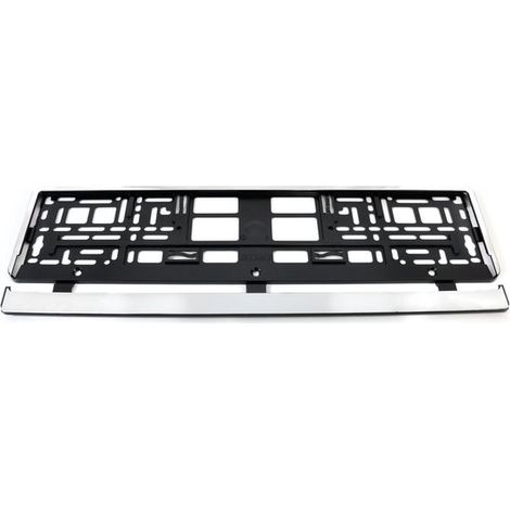 Support de plaque d'immatriculation chromé. Pour plaques d'immatriculation de dimensions : 520 x 110 mm (1/5)