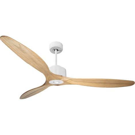Modulo Regular Ring - Super destratificateur et ventilateur DC 166 cm Blanc pales bois clair sans Lumière  30 à 60 m² (1/5)