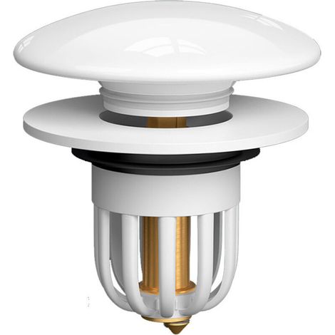 Bouchon Baignoire Universel, Bouchon de Lavabo Pop Up en Céramique, Adapté au Bouchon Evier Trou de Vidange de Diamètre 34-40 mm avec Crépine Amovible