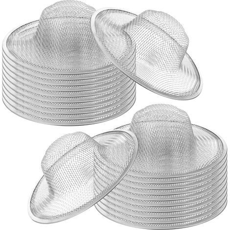 Pack of 30 stainless steel sink strainers, 11.4 cm diameter, kitchen and bathroom drain filter, hair catcher for shower, bathtub and floor drain - Stainless steel (1/5)