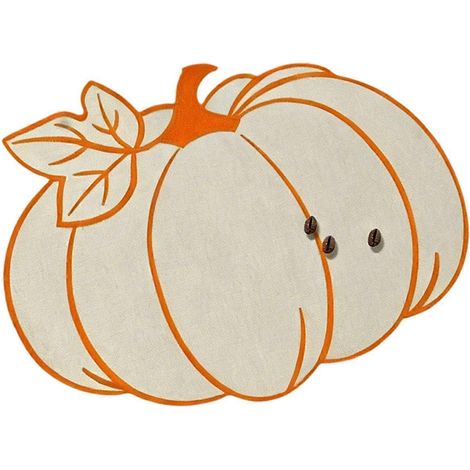 Set de table lavable à motif citrouilles festives, idéal pour protéger les tables de la chaleur, des taches et des éclaboussures (orange). (1/5)