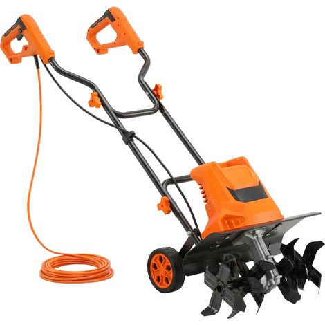 Motozappa elettrica da giardino 111 x 40 x 96 cm lavoro 40 cm profondità 20 cm industriale moderno in acciaio arancione 210005677