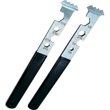 Herramienta desmontadora 2 en 1 con llave hexagonal, microranuras y rascador de doble articulación. (1/4)